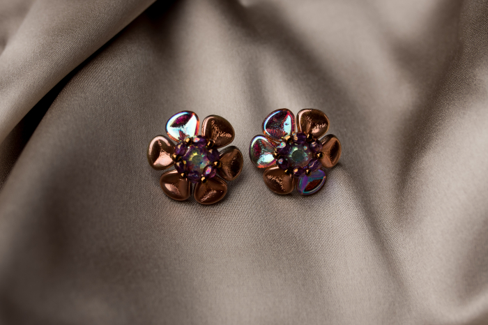 Copper Rose earrings [3]