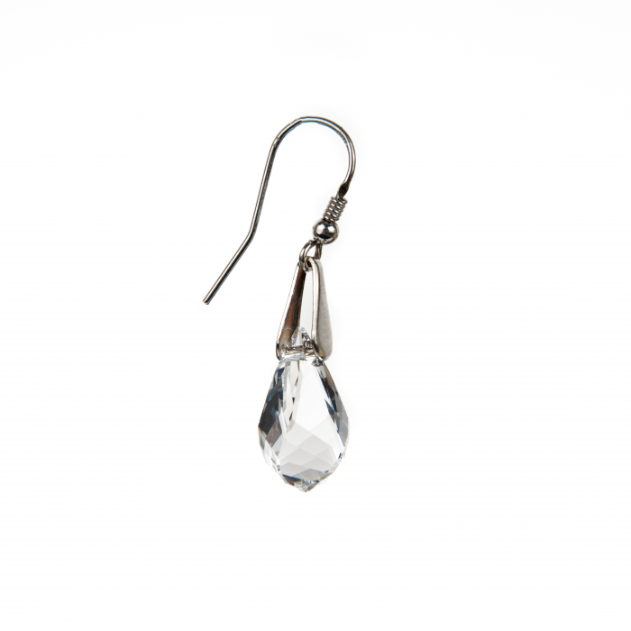 Cercei cristal Alb forma lacrima [2]