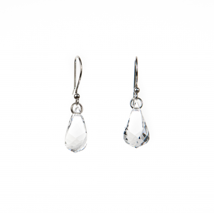 Cercei cristal Alb clar forma lacrima [1]