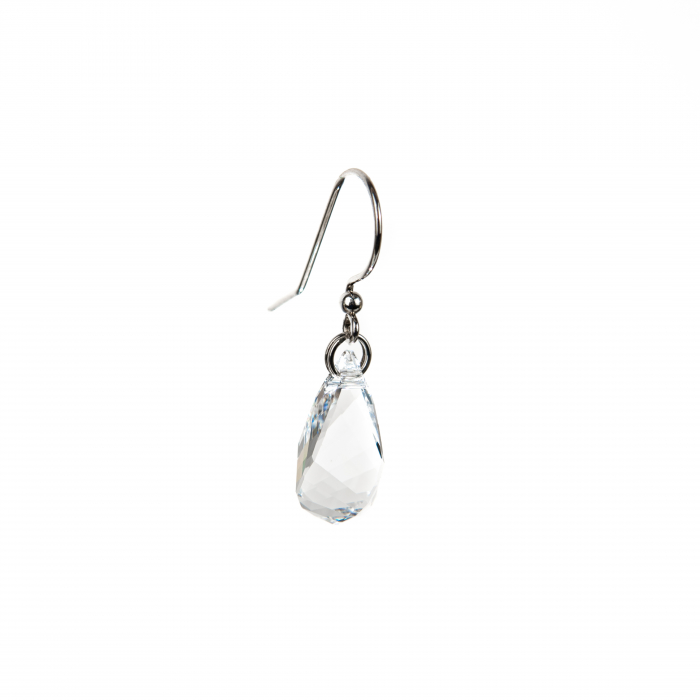 Cercei cristal Alb clar forma lacrima [2]