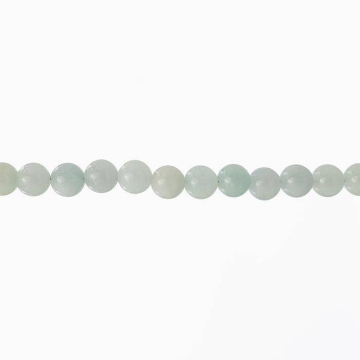 Colier argint pietre semipretioase acvamarin 6 mm lungime 42 cm [3]