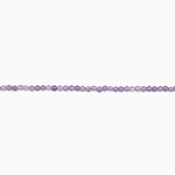 Colier argint pietre semipretioase microfatetate ametist de 2 mm  lungime 42 cm [2]