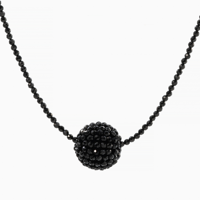 Colier argint pietre semipretioase spinel microfatetat de 2 mm bila de 16 mm [2]