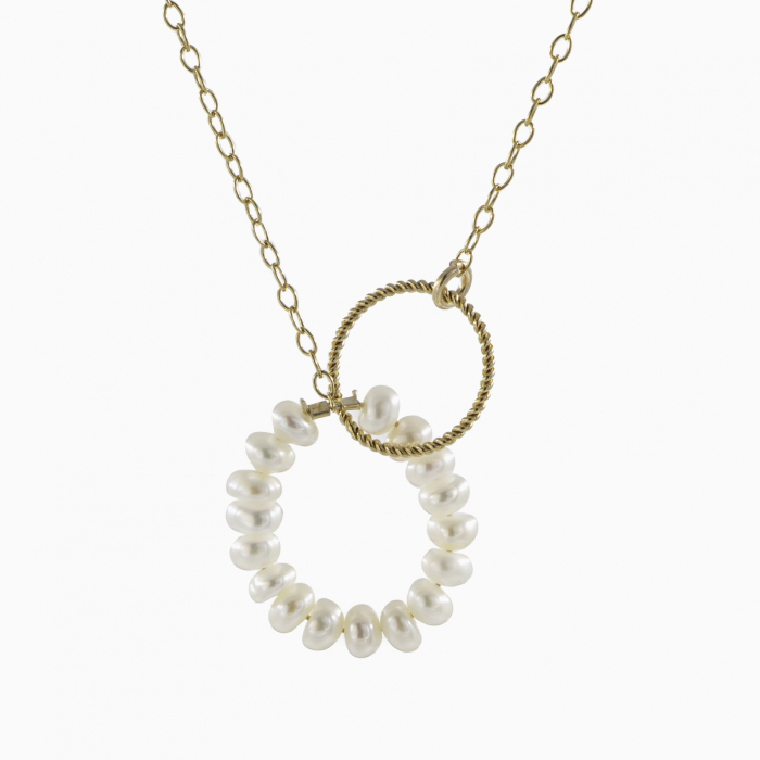 Colier cerc 1,5 cm perla de cultura [2]