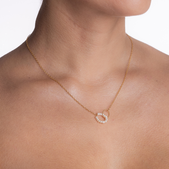 Colier cerc 1,5 cm perla de cultura [3]