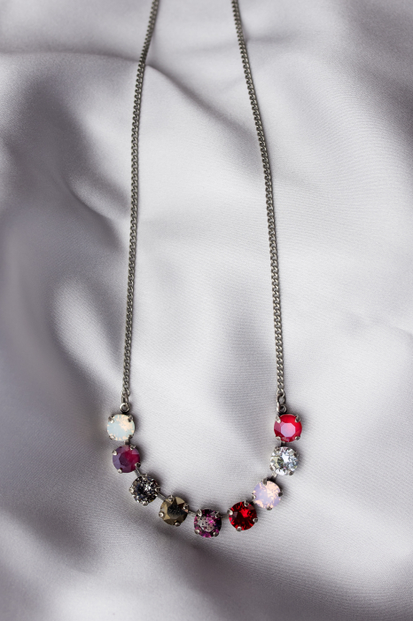Colier cristale Red Antique Silver Plated [2]