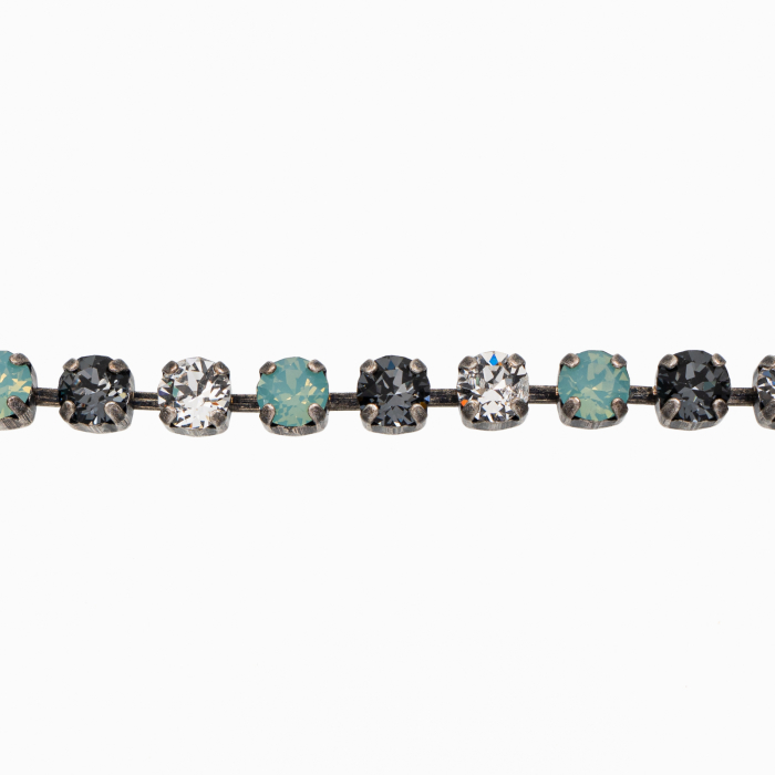 Austrian crystal bracelet - mixed colors: air blue opal, crystal, bermuda blue crystal [2]