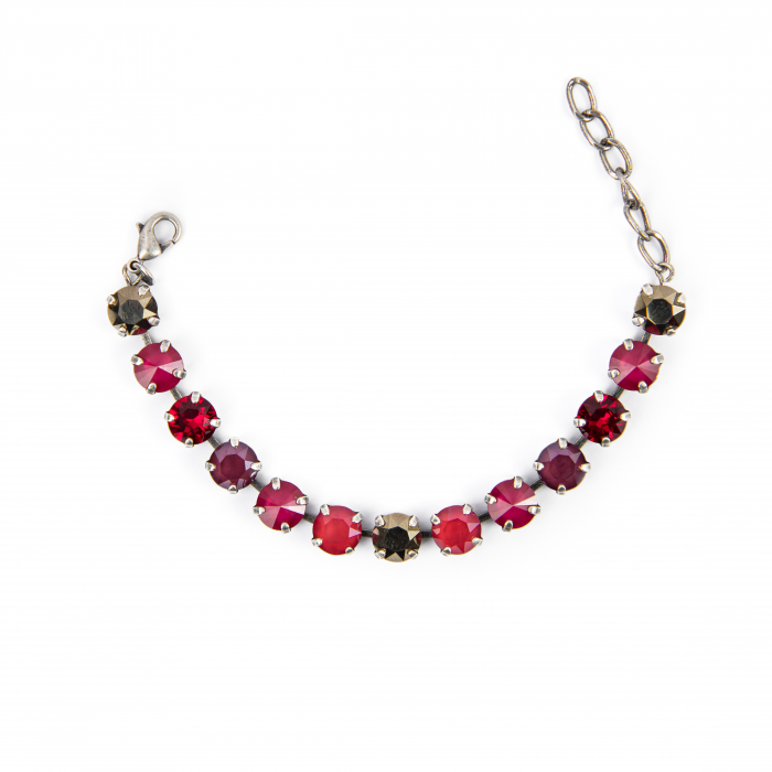 Scarlet Royal Red crystals plated with antique silver bracelet [2]