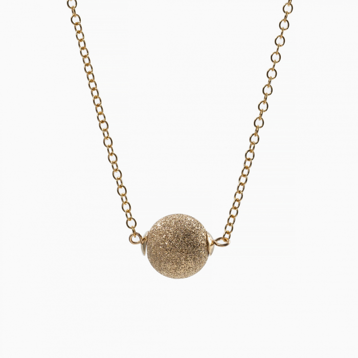 Colier/lant Gold Filed 1/20 cu bila de 10 mm lungime 42 cm [2]