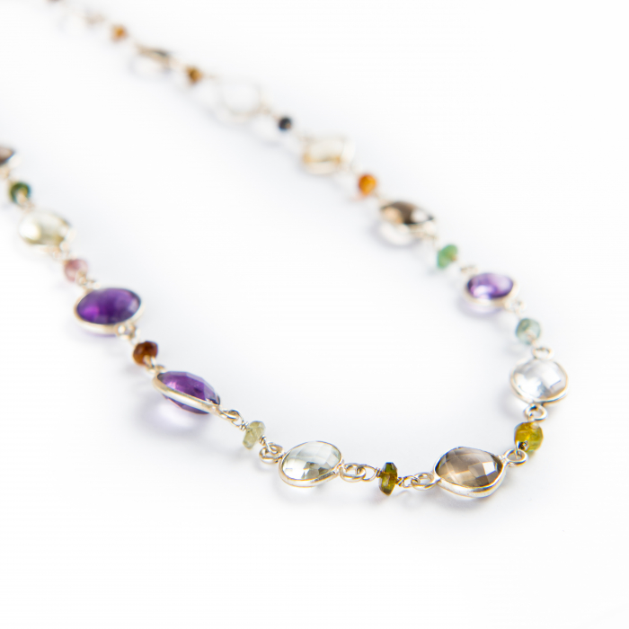 Colier perle cu mix pietre semipretioase [2]