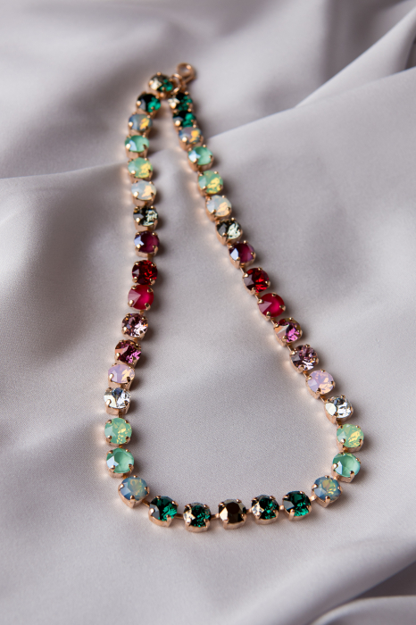Colier cristale multicolore Gold Filed [3]