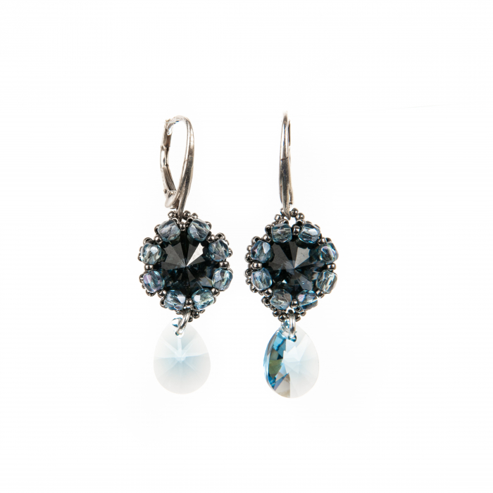 Denim Blue crystal earrings [1]