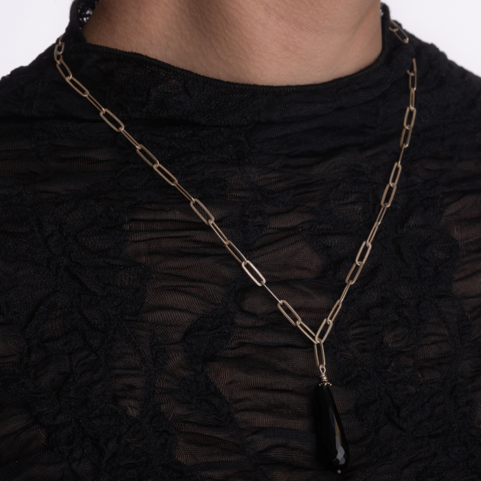 Pandantiv piatra semipretioasa onix brioleta lungime 47 cm [4]