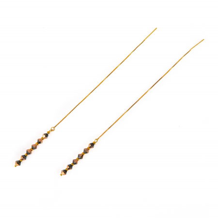 Cercei lungi cristale Iris Gold [1]