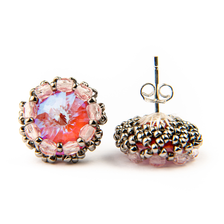 Lotus Peach DeLite crystal earrings [1]