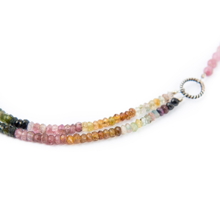 Pink and multicolored Tourmaline necklace [1]