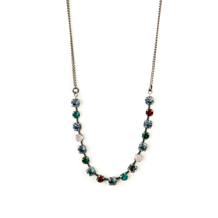 Blue crystal mix color necklace [1]