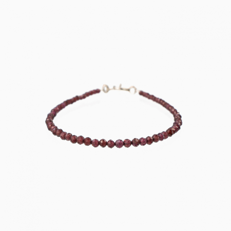 Bratari dama - Bratara argint piatra semipretioasa granat 2,5 mm lungime 18-21 cm