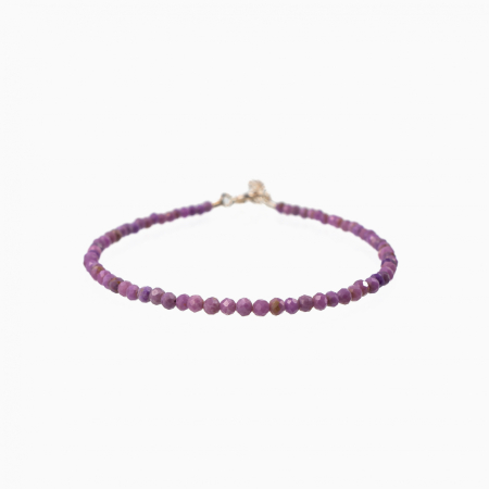 Bratari dama - Bratara argint piatra semipretioasa microfatetata lepidolit 2,5 mm lungime 17-20  cm