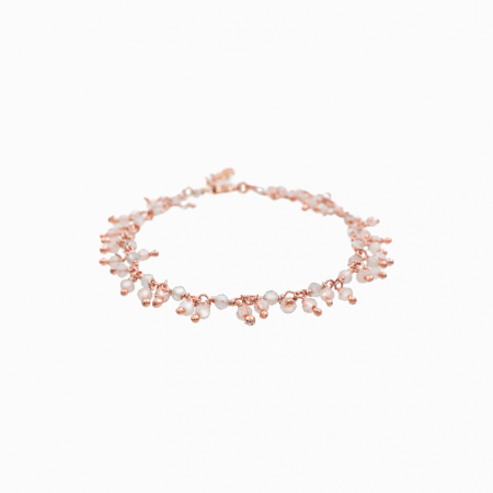 Bratari dama - Bratara argint pietre semipretioase piatra lunii microfatetat 2.5 mm lungime reglabila