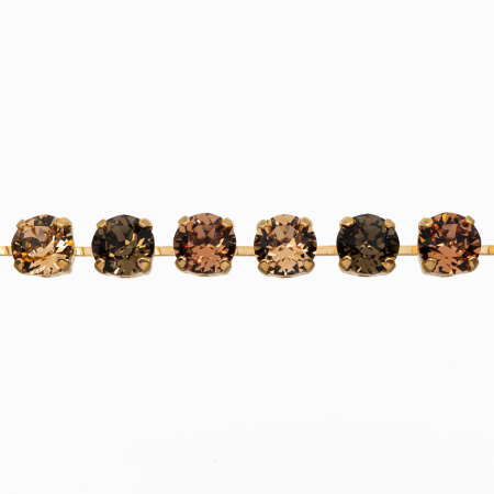 Austrian crystal bracelet - mixed colors: light colorado topaz, golden topaz, light topaz, smoky quartz [1]