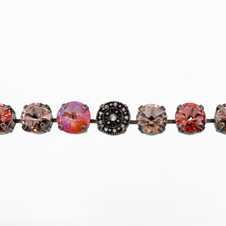 Austrian crystal bracelet, mixed colors: rose peach, light peach, golden shadow [1]