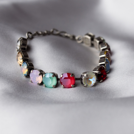 Bratari - Bratara cristale Multicolour Antique Silver Plated