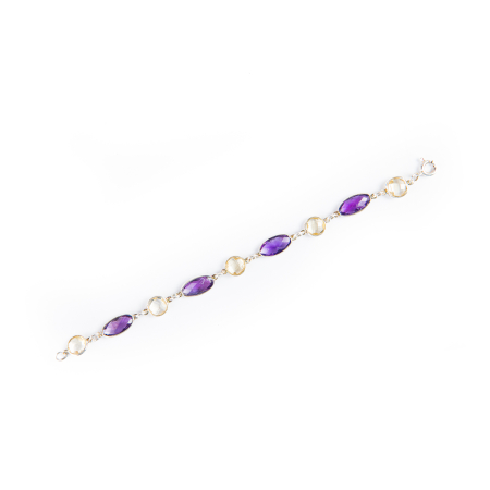 Mx of semi-precious stones: amethyst and citrine bracelet [1]