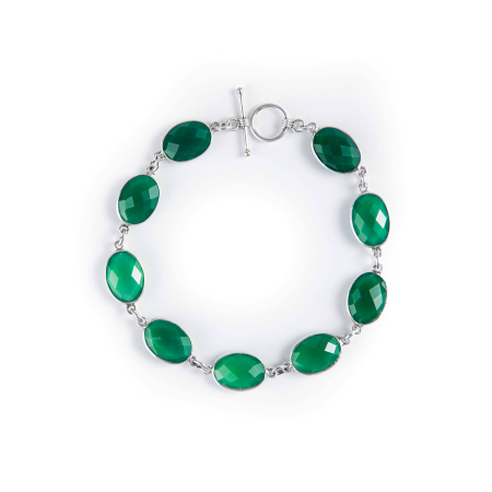 Bratari - Bratara piatra semipretioasa onix verde oval