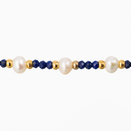 Bratara pietre semipretioase lapis lazuli microfatetat 2.5 mm perle de cultura de 4 mm lungime 16.5 cm [1]