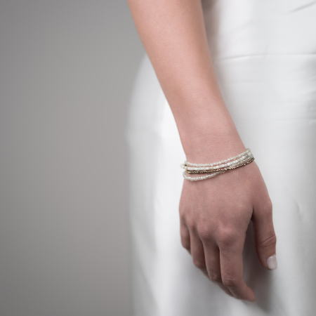 Bratara pietre semipretioase multisr 4 randuri din prehnit, hematit si cubulete de crisopraz cu inchizatoare megnetica [3]