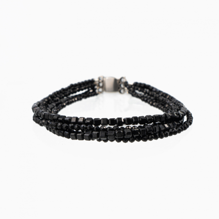 Bratara pietre semipretioase spinel microfatetat si spinel cubulete de 3 mm multisir 5 randuri  lungime 18,5 cm [0]