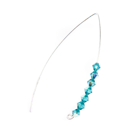 Cercei lungi cristale Turquoise Aurore Boreale [1]