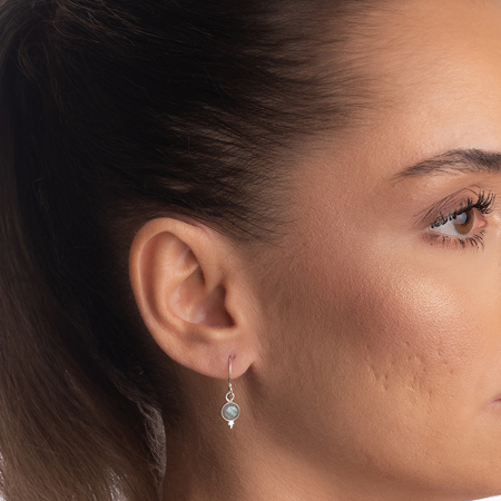 Cercei argint labradorit 7 mm [1]