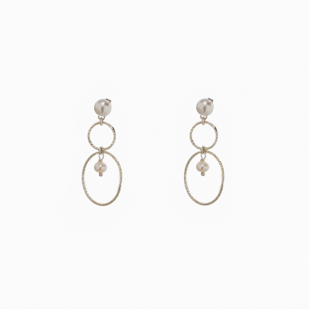 Cercei dama - Cercei argint perla de cultura 6 mm si 4 mm