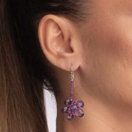 Cercei argint pietre semipretioase ametist briolete rubin microfatetat 2 mm [2]