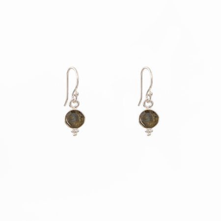 Cercei dama - Cercei argint pietre semipretioase labradorit oval 7x9 mm