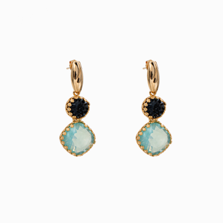 Cercei dama - Cercei cristale Austria montana blue, pacific opal