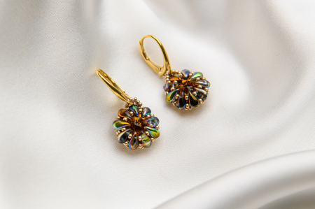 Amethyst crystal lever back earrings [1]