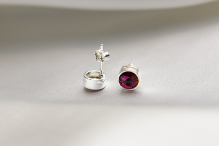 Fuchsia crystal earrings [1]