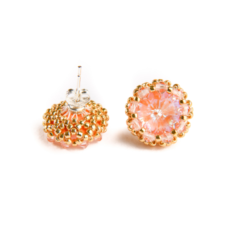 Peach DeLite crystal earrings [1]