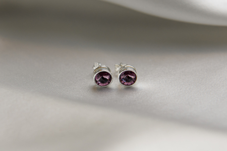 Violet crystal earrings [1]