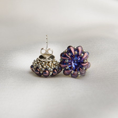 Earrings - Tanzanite crystal earrings