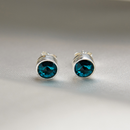 Earrings - Tanzanite Shimmer crystal earrings