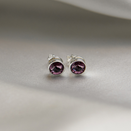 Earrings - Violet crystal earrings