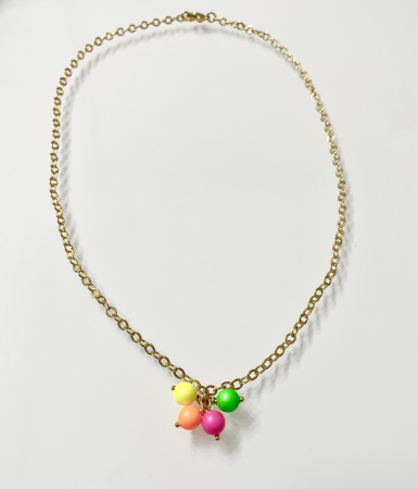 Coliere - Colier perle mix culori neon