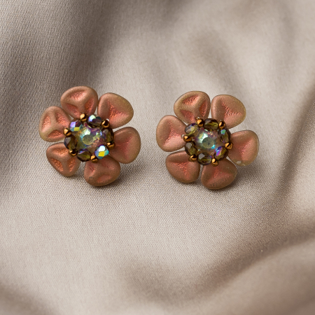 Earrings - Copper Rose earrings