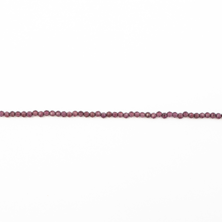Silver necklace with micro-faceted garnet 2 mm - length 38 cm [1]