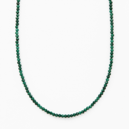 Coliere dama - Colier argint pietre semipretioase malachit microfatetat 2,5 mm lungime 42 cm