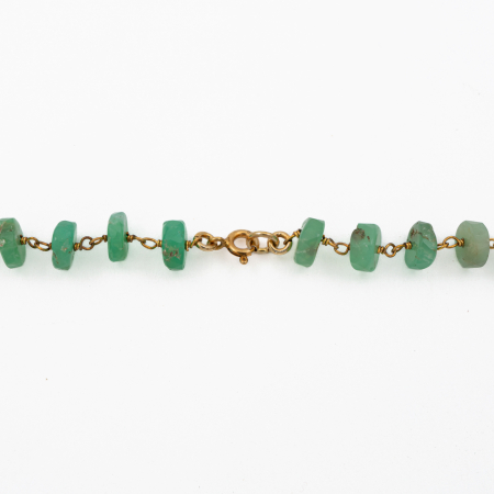 Colier argint pietre semipretioase microfatetate crisopraz de7 mm lungime 42 cm [1]